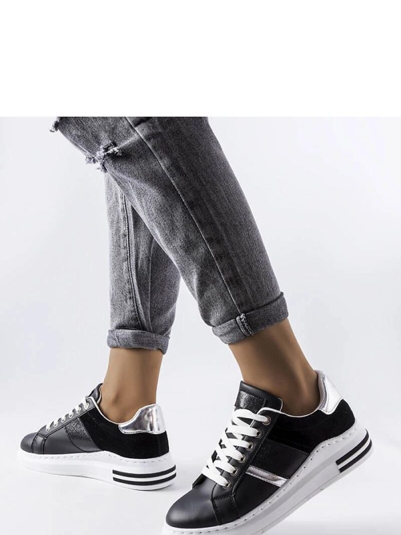 Czarne sneakersy z wstawkami Deans - Solea