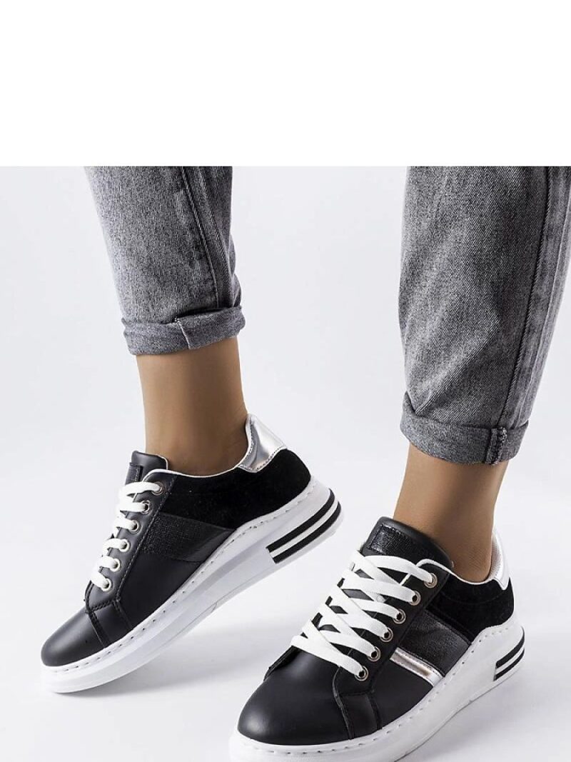 Czarne sneakersy z wstawkami Deans - Solea - obrazek 2
