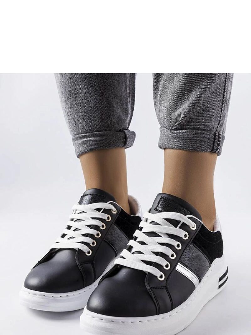 Czarne sneakersy z wstawkami Deans - Solea - obrazek 3