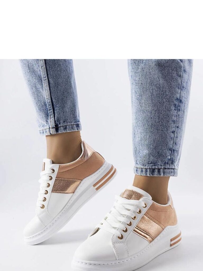 Białe sneakersy z różowymi wstawkami Deans - Solea
