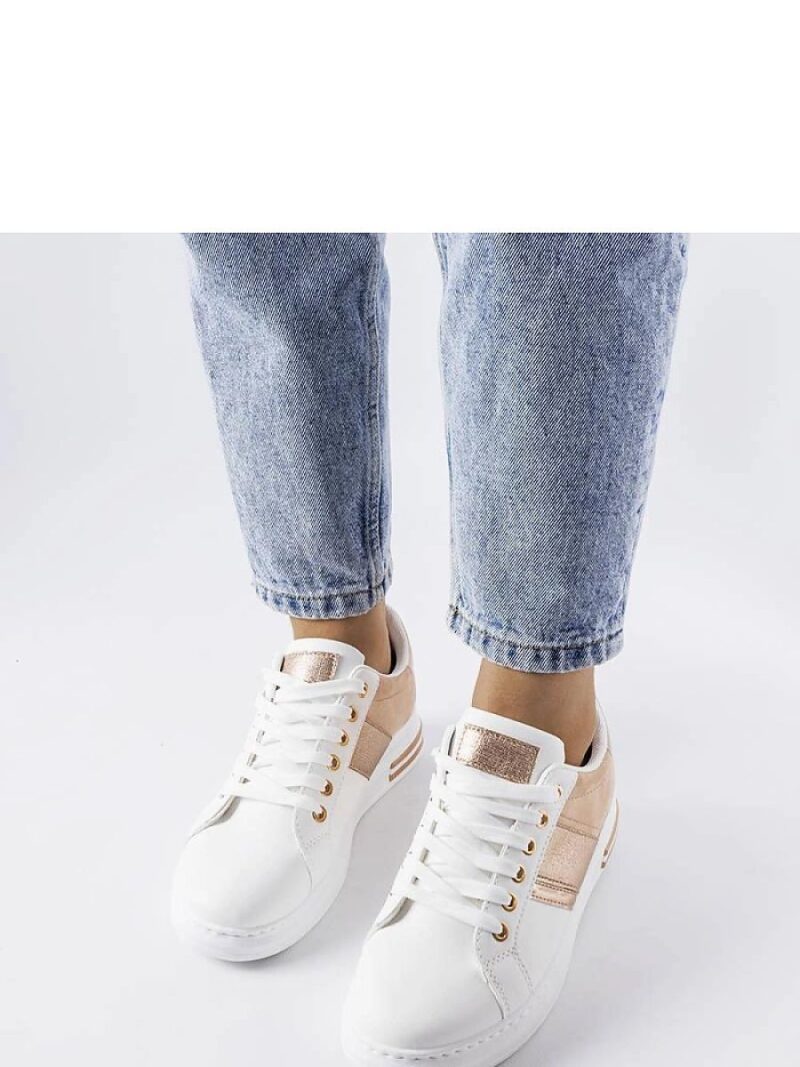 Białe sneakersy z różowymi wstawkami Deans - Solea - obrazek 3