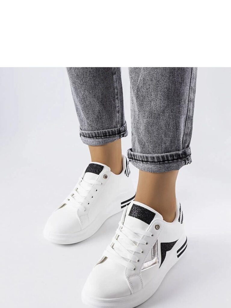 Biało-czarne sneakersy na platformie Monty - Solea