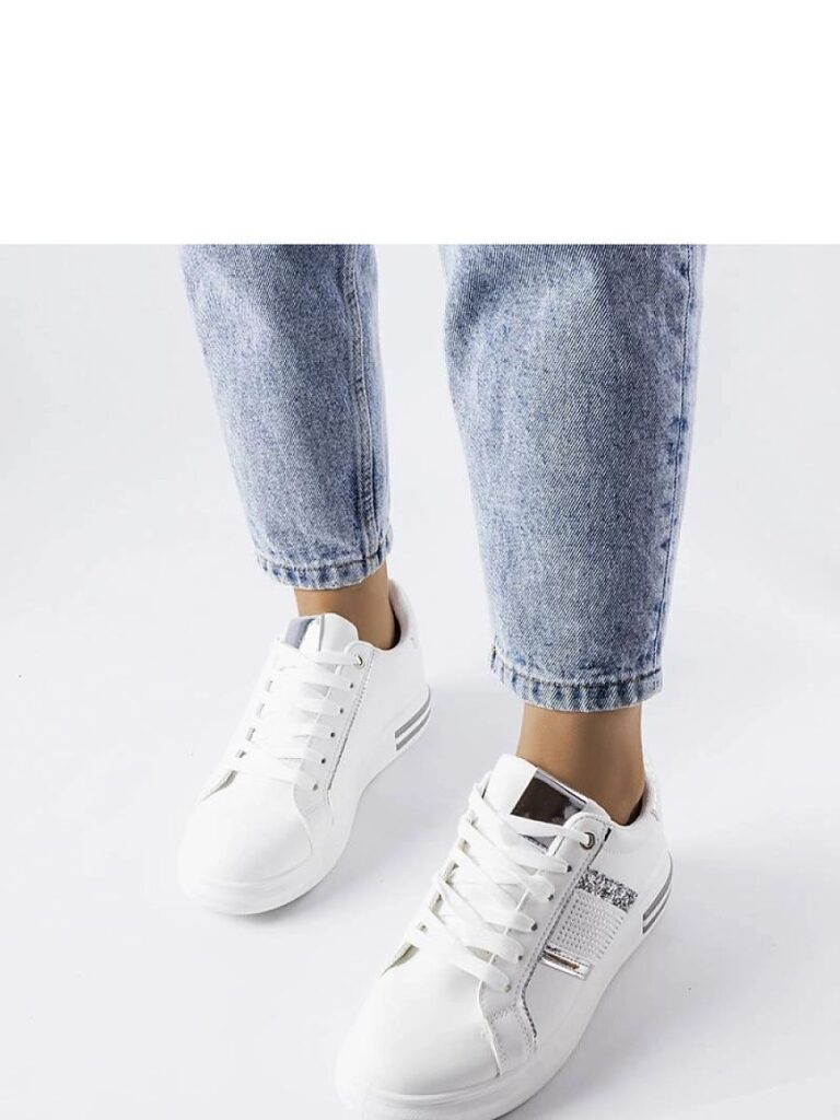 Białe sneakersy zdobione cyrkoniami Xarles - Solea