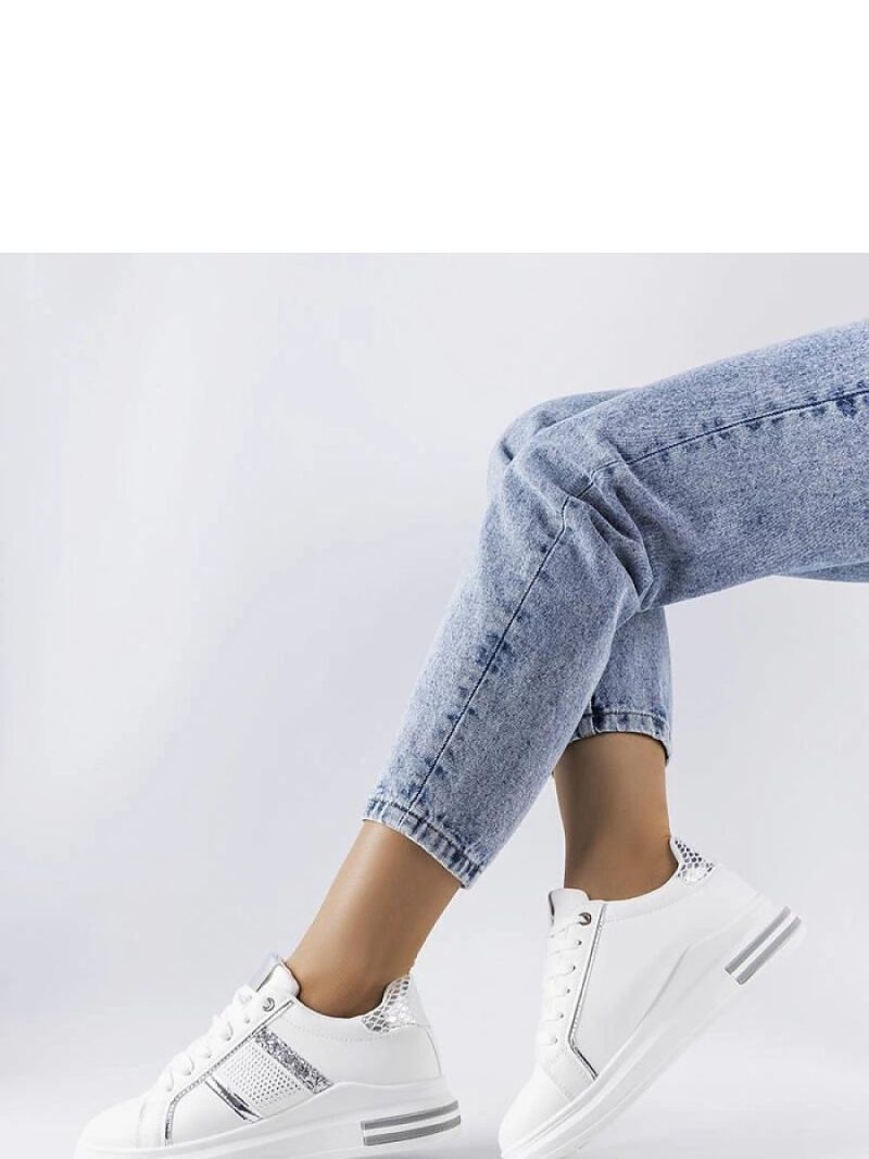 Białe sneakersy zdobione cyrkoniami Xarles - Solea - obrazek 2