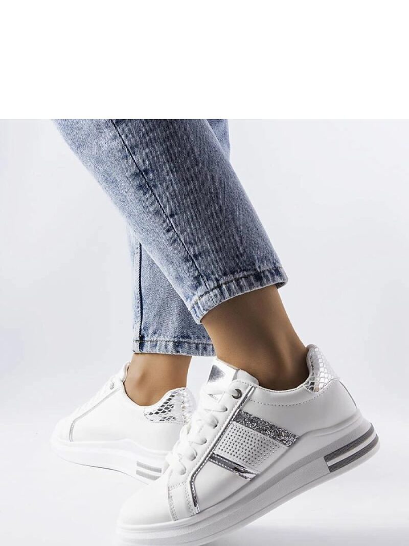 Białe sneakersy zdobione cyrkoniami Xarles - Solea - obrazek 3