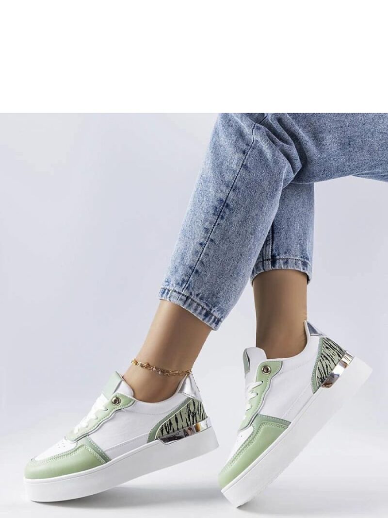 Zielone sneakersy na platformie Tooele - Solea - obrazek 2