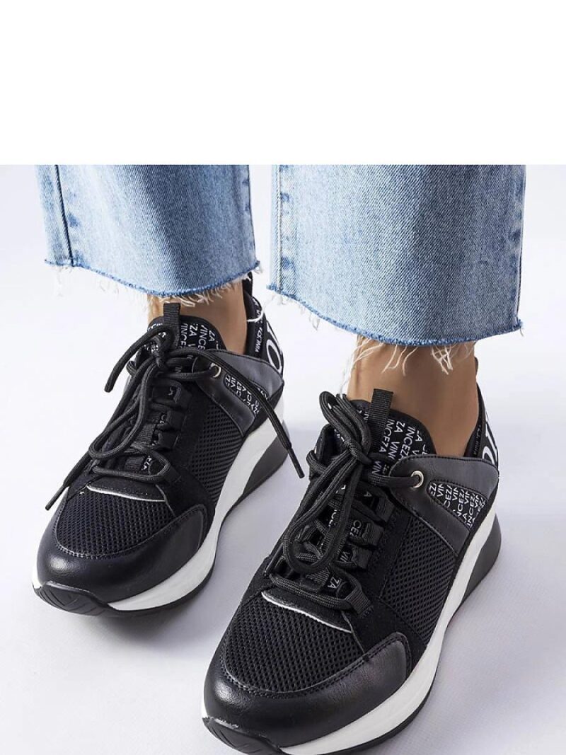 Czarno-białe sneakersy Vinceza - Solea - obrazek 2