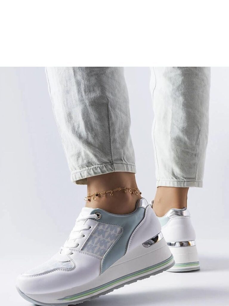 Zielone sneakersy na koturnie Pouliotte - Solea