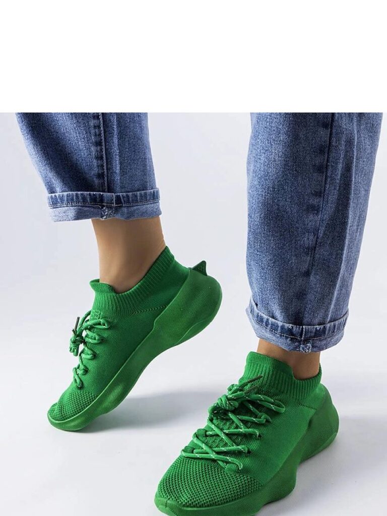 Zielone materiałowe sneakersy Côté - Solea