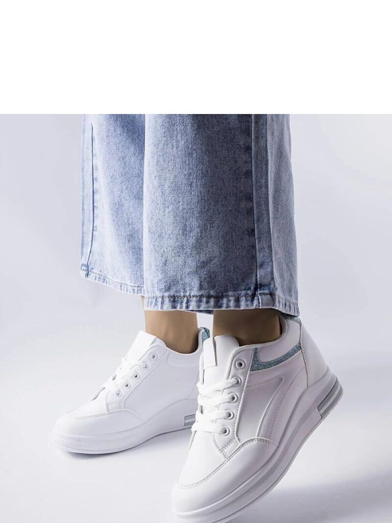 Białe sneakersy z brokatowymi wstawkami Bonevil - Solea - obrazek 2