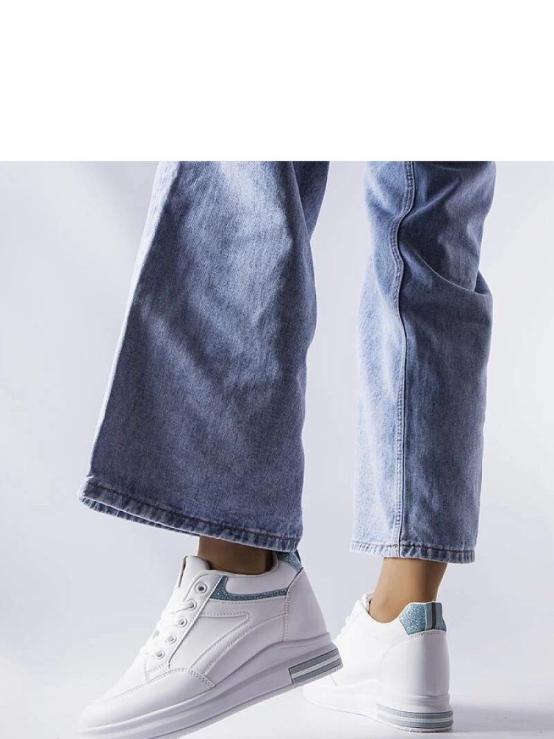 Białe sneakersy z brokatowymi wstawkami Bonevil - Solea - obrazek 3