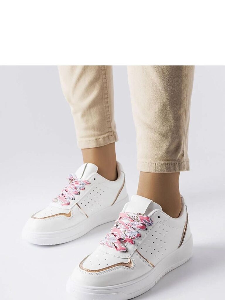 Białe sneakersy wiązane wstążką Pryor - Solea