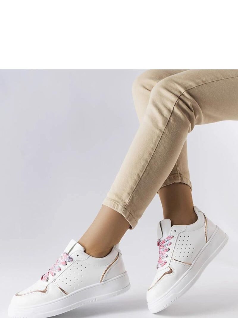 Białe sneakersy wiązane wstążką Pryor - Solea - obrazek 2