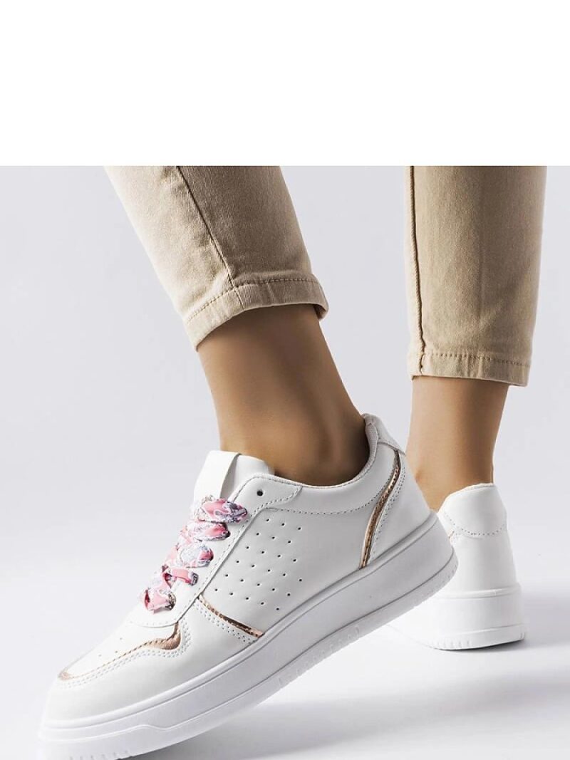 Białe sneakersy wiązane wstążką Pryor - Solea - obrazek 3
