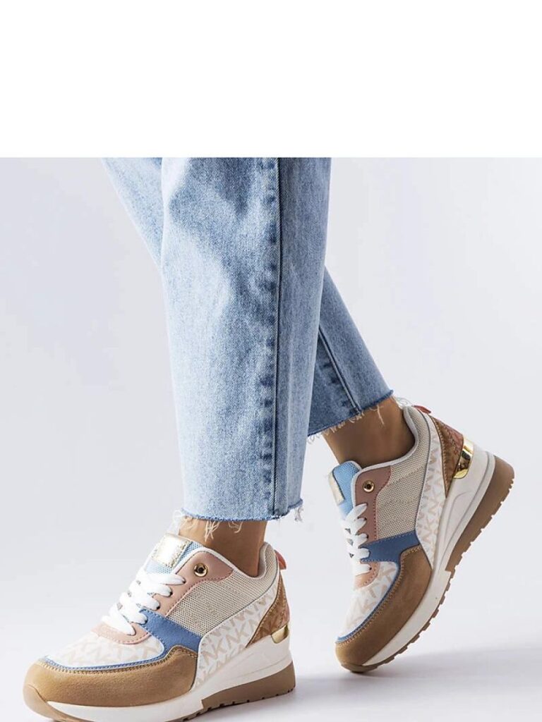 Beżowo-niebieskie sneakersy Mireault - Solea