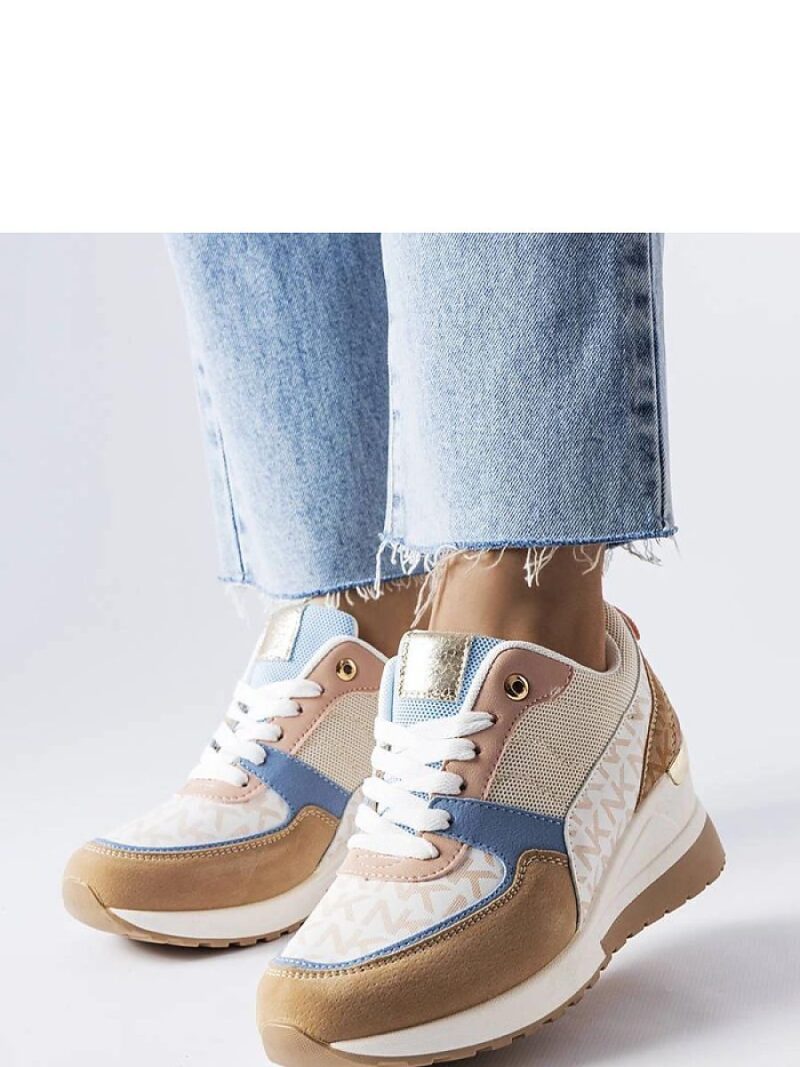 Beżowo-niebieskie sneakersy Mireault - Solea - obrazek 2