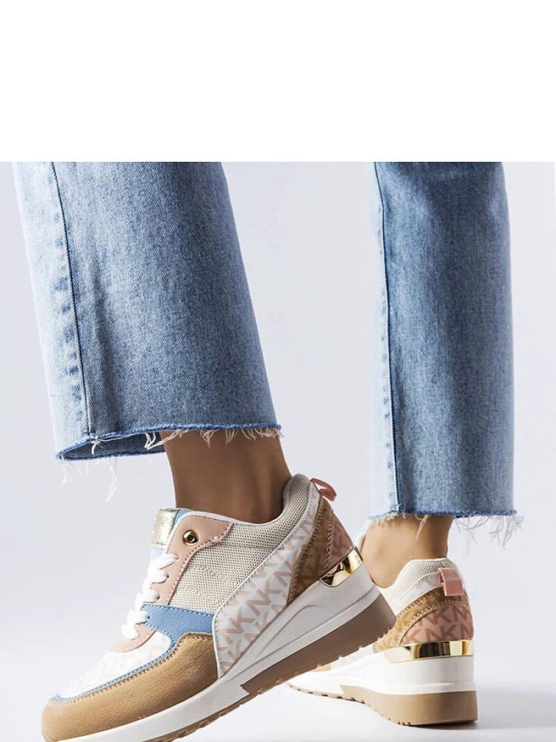 Beżowo-niebieskie sneakersy Mireault - Solea - obrazek 3