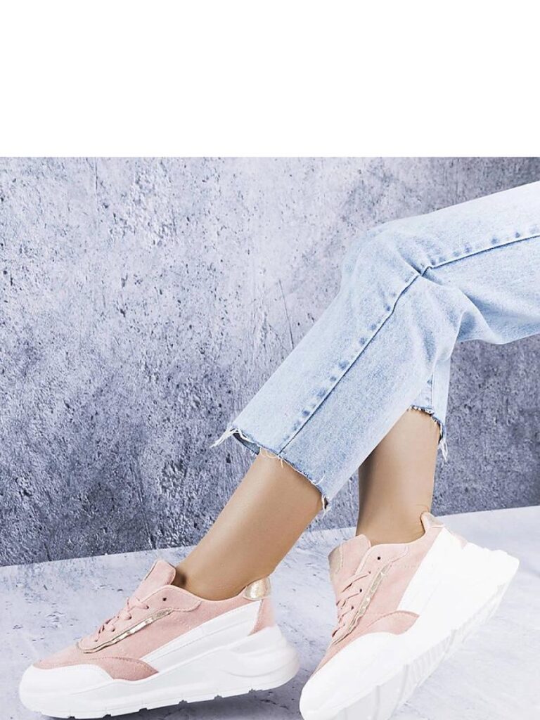 Różowe sneakersy z eko-zamszu Dupuis - Solea