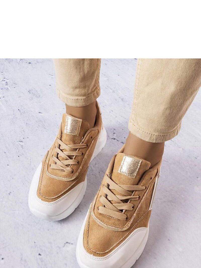 Beżowe sneakersy z eko-zamszu Dupuis - Solea - obrazek 3