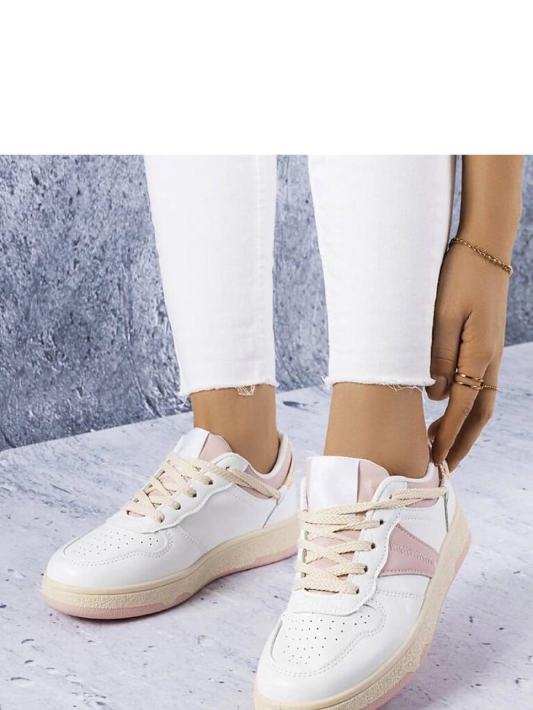 Biało-różowe damskie sneakersy Marcella - Solea