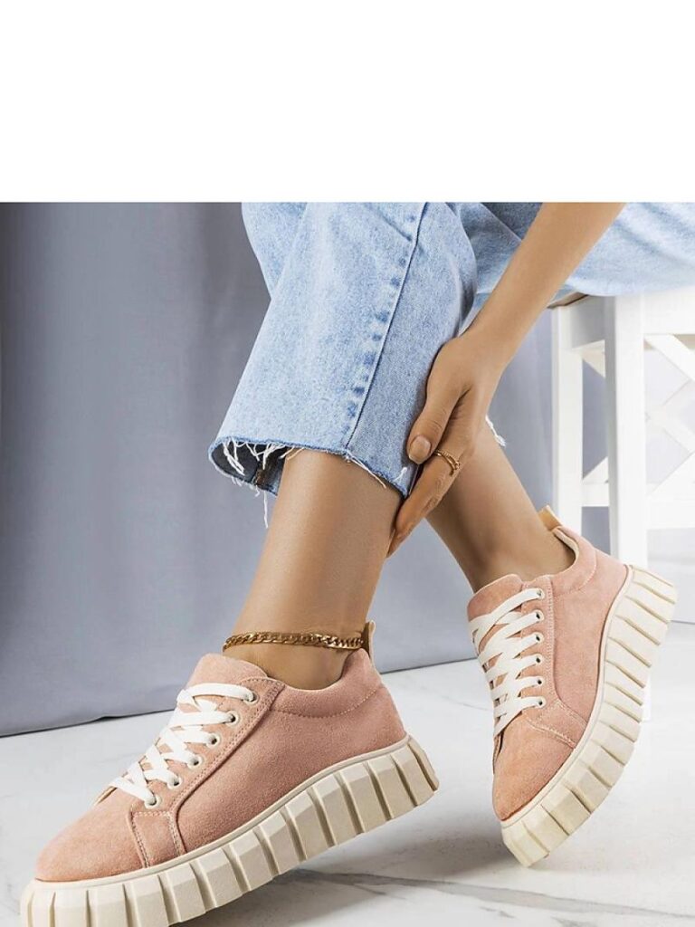 Różowe sneakersy na platformie Pamela - Solea