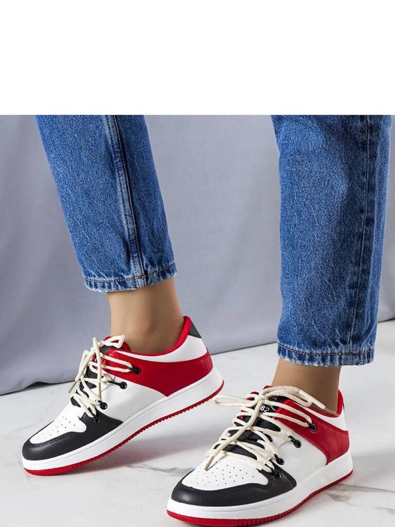 Czarno-czerwone retro sneakersy Shari - Solea