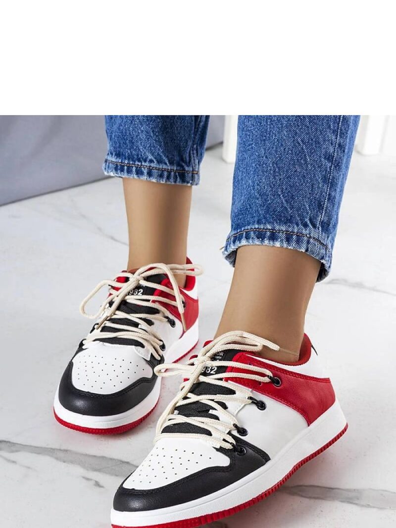 Czarno-czerwone retro sneakersy Shari - Solea - obrazek 2