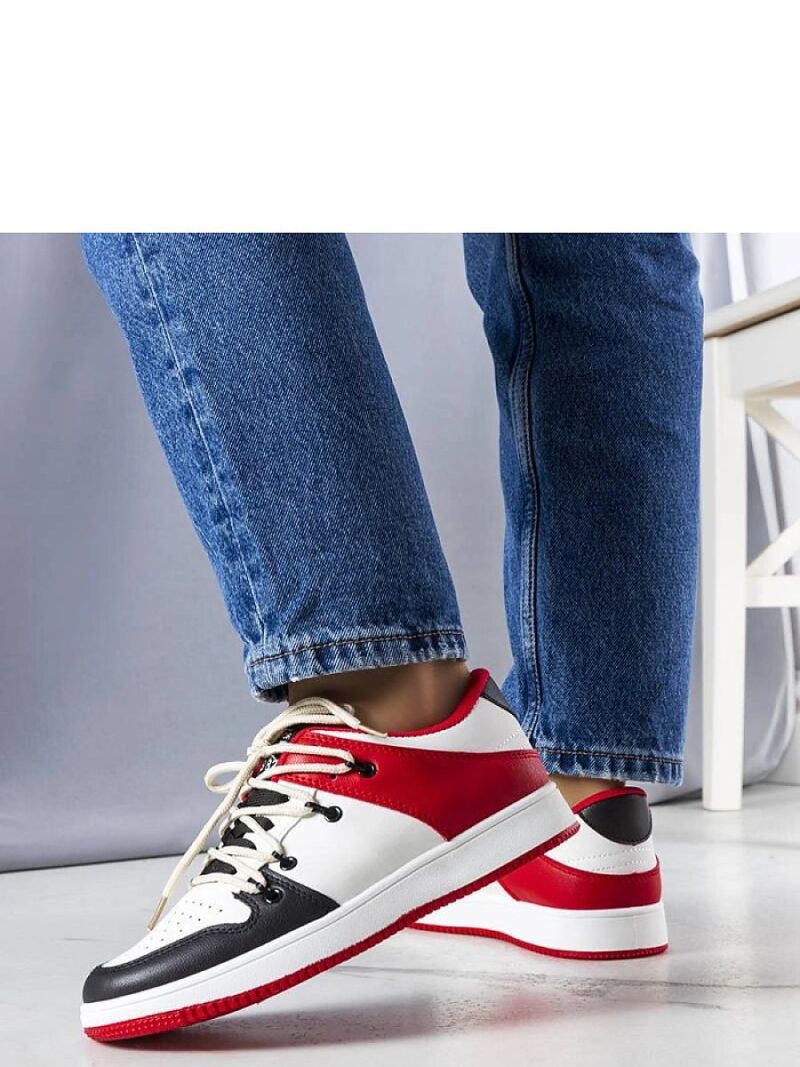 Czarno-czerwone retro sneakersy Shari - Solea - obrazek 3