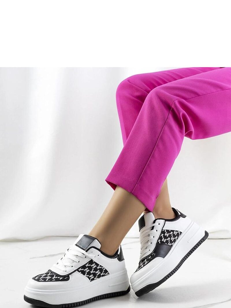 Białe sneakersy na wysokiej podeszwie Valpara - Solea - obrazek 2