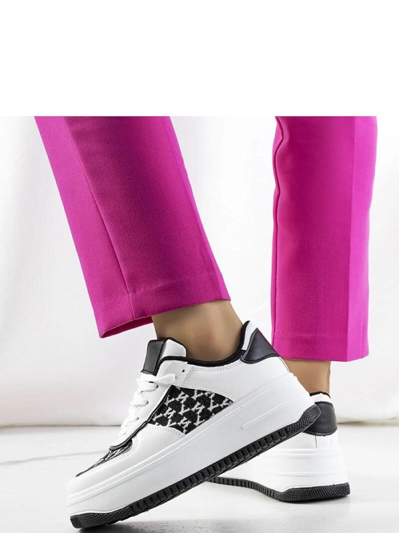 Białe sneakersy na wysokiej podeszwie Valpara - Solea - obrazek 3