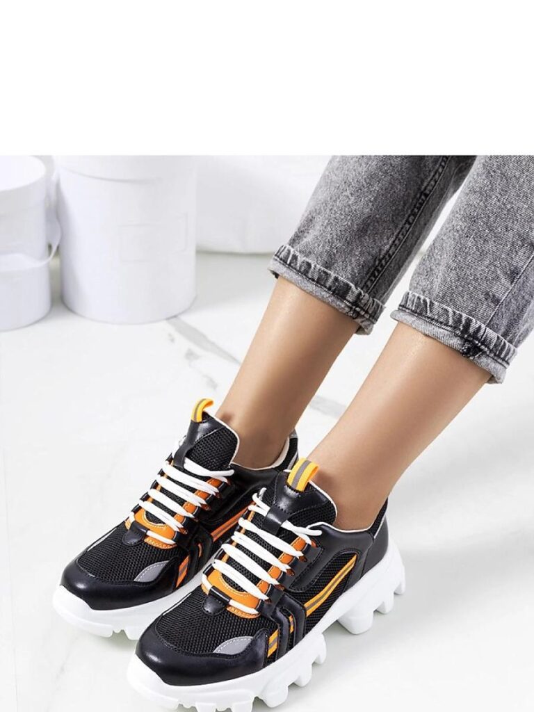 Czarne sneakersy damskie Bernier - Solea