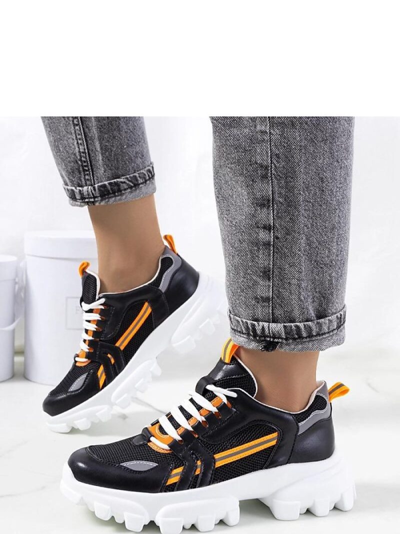 Czarne sneakersy damskie Bernier - Solea - obrazek 2