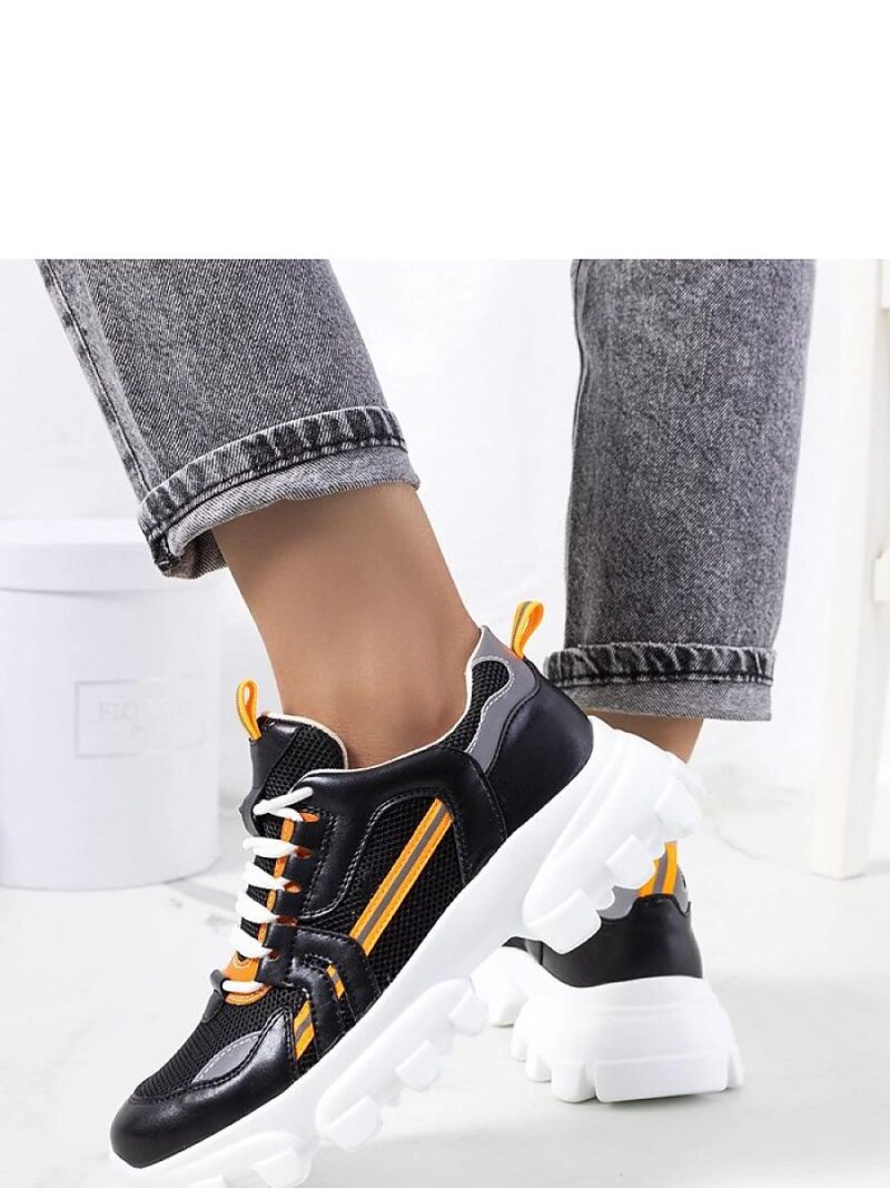 Czarne sneakersy damskie Bernier - Solea - obrazek 3