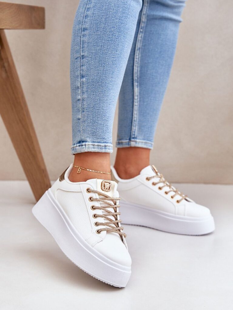 Buty Sportowe Model Fonetha NB751 White/Gold - Step in style