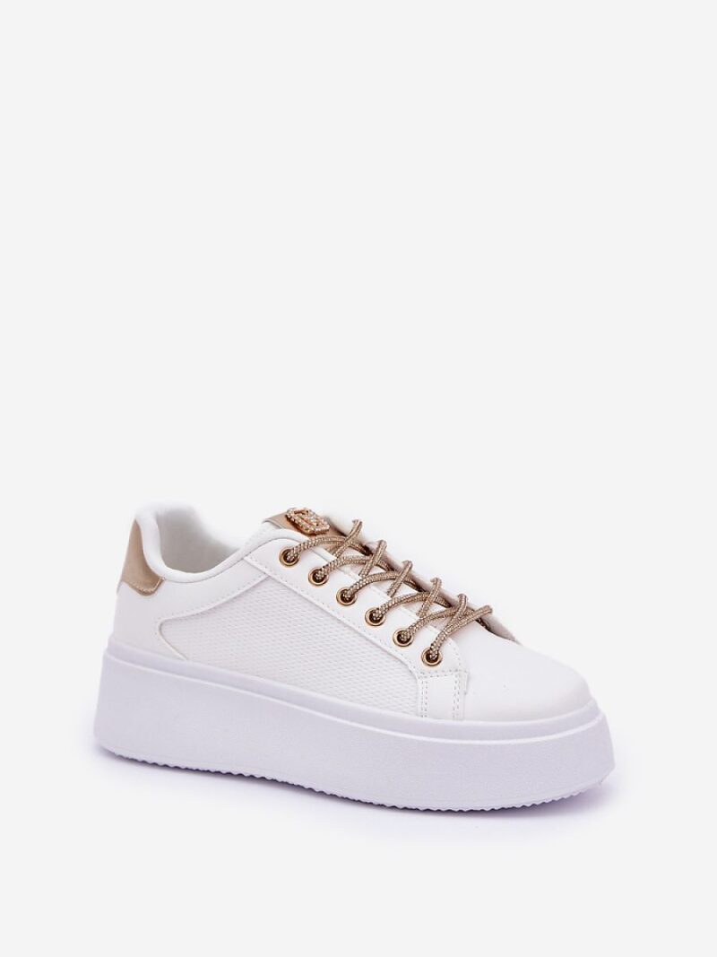 Buty Sportowe Model Fonetha NB751 White/Gold - Step in style - obrazek 2