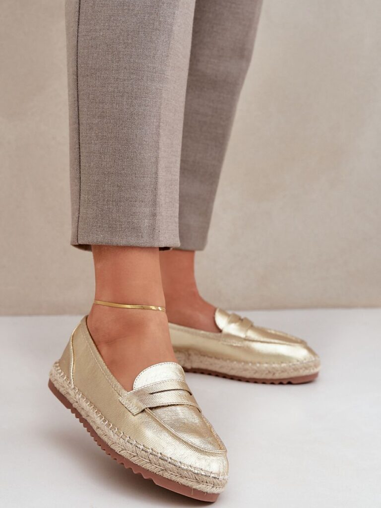 Espadryle Model Shilova LT33-01 Gold - Step in style