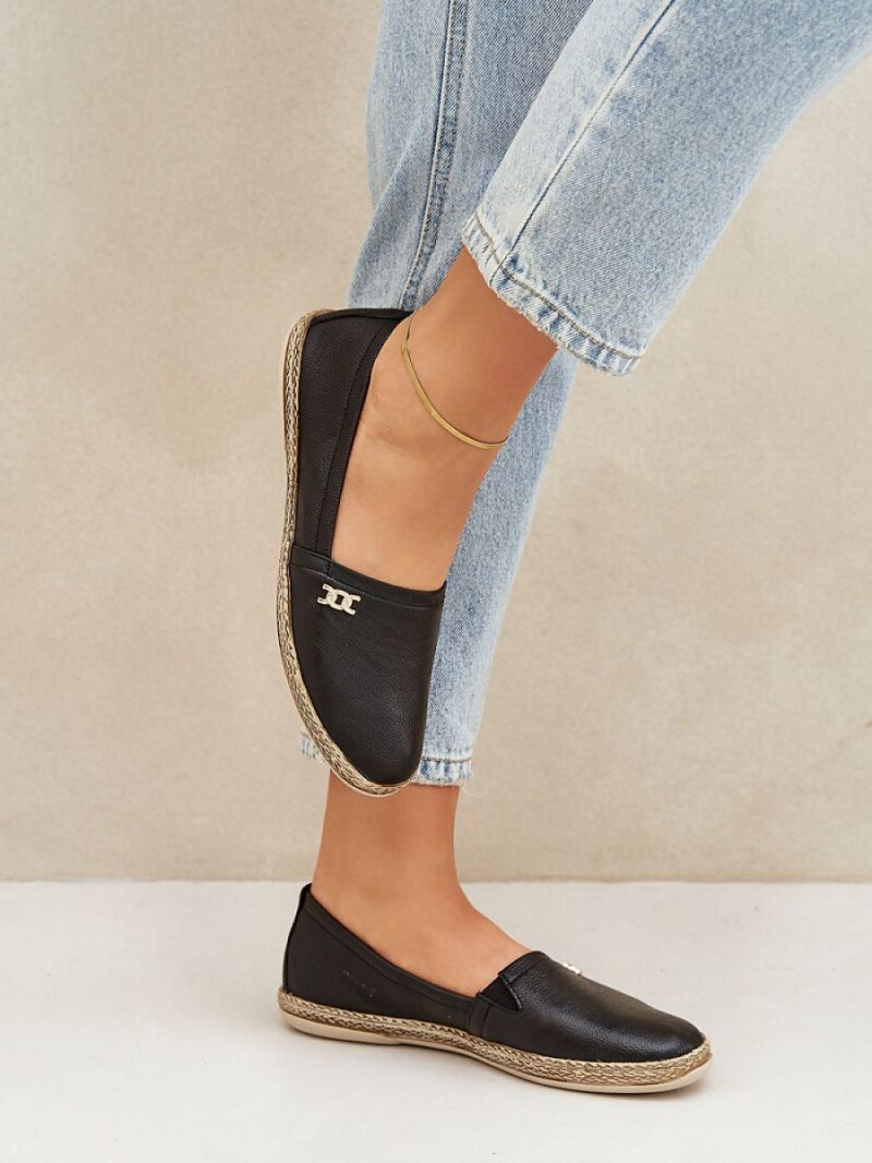 Espadryle Model Zazoo 10177 Black - Step in style - obrazek 3
