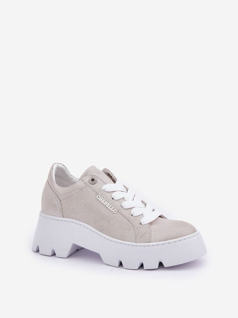 Buty Sportowe Model CheBello 4632 Silver - Step in style - obrazek 2