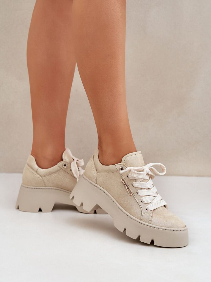 Buty Sportowe Model CheBello 4632 Gold - Step in style - obrazek 3