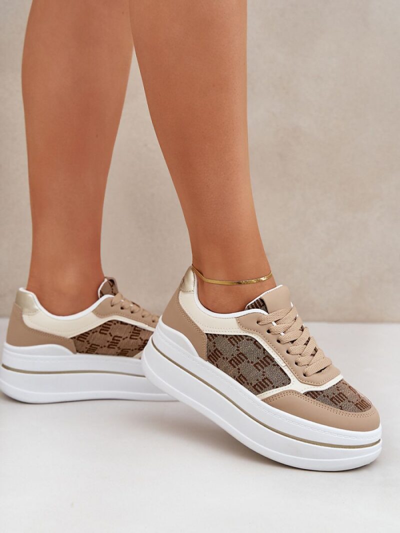 Buty Sportowe Model Fenarra LA312P Beige - Step in style - obrazek 3