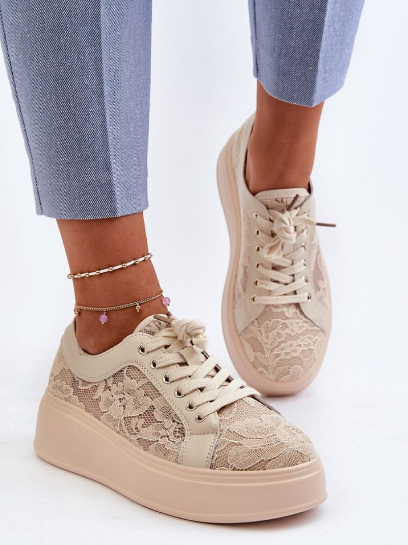 Buty Sportowe Model S.Barski HY51-059 Beige - Step in style - obrazek 3