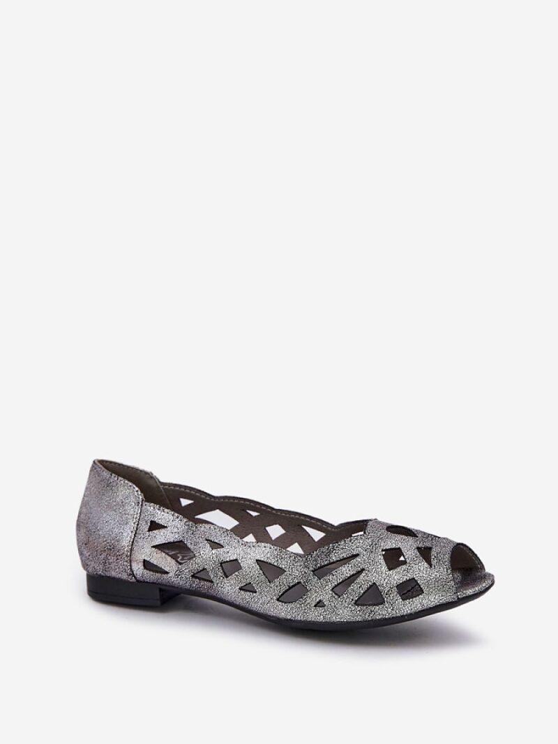 Baleriny Model Calgis ASA136-8 Silver - Step in style - obrazek 2
