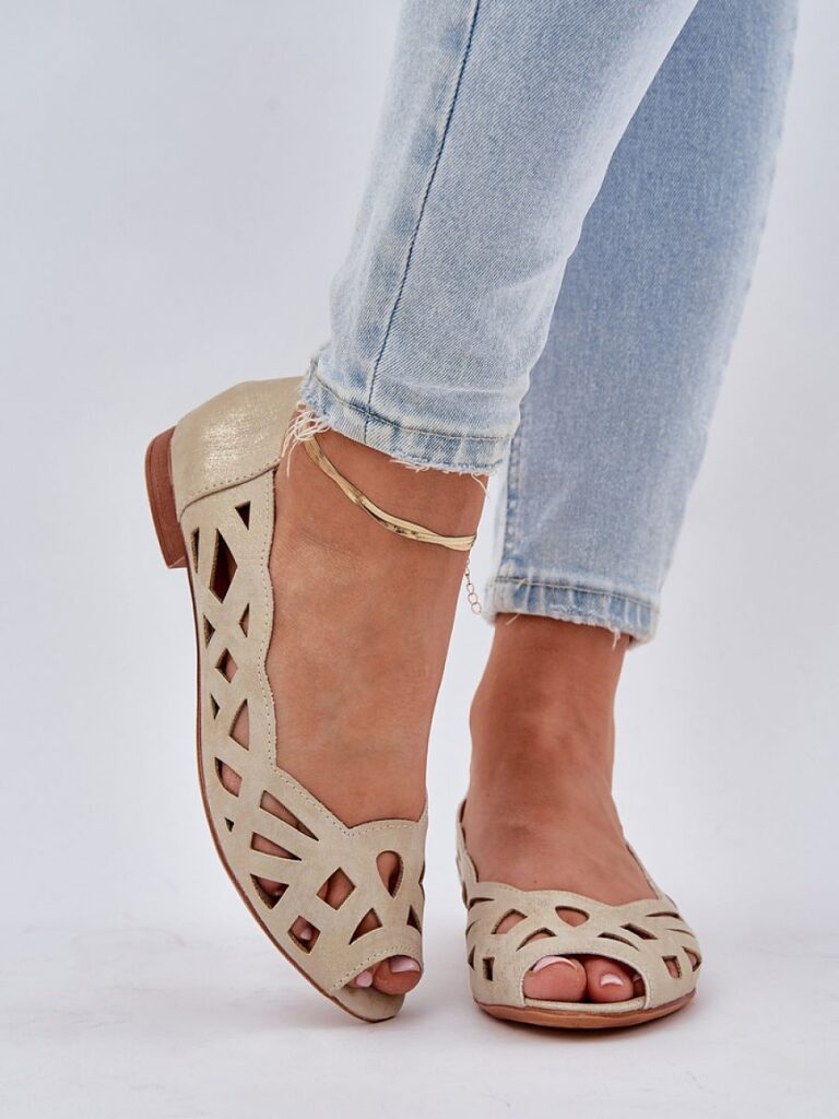 Baleriny Model Calgis ASA136-8 Gold - Step in style