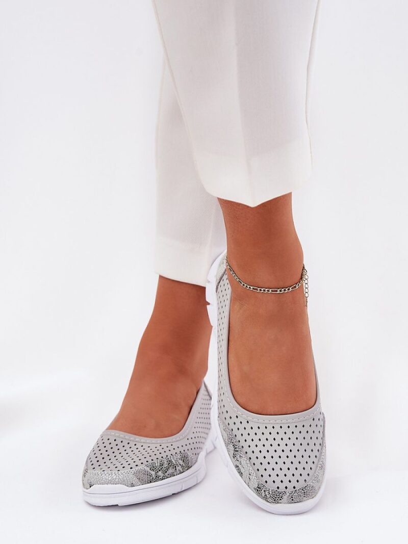 Baleriny Model Vinceza 95323 Grey - Step in style - obrazek 3