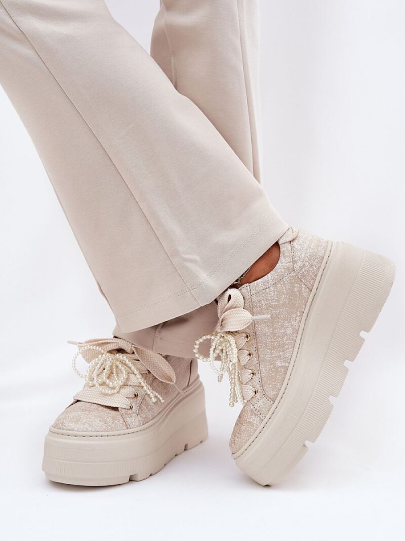 Buty Sportowe Model CheBello 4658 Gold - Step in style - obrazek 3