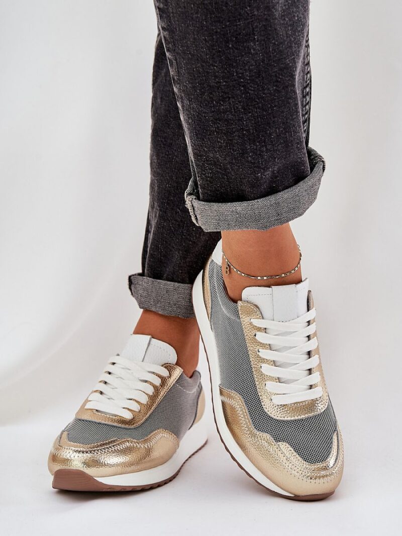 Buty Sportowe Model DA LR51-847 Gold - Step in style - obrazek 3