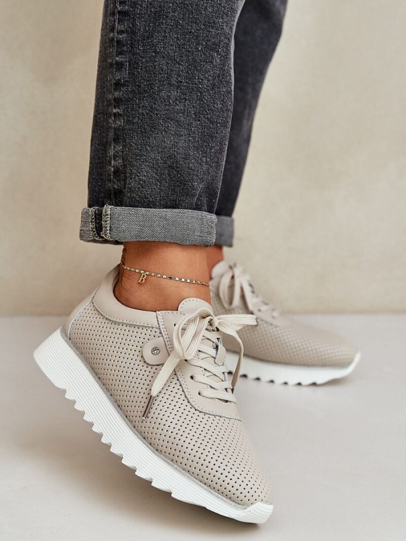 Buty Sportowe Model DA LR51-629 Beige - Step in style - obrazek 3