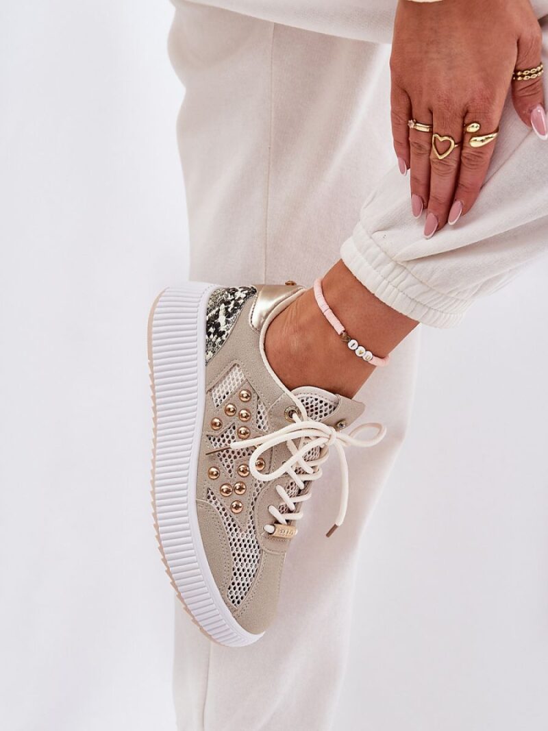 Buty Sportowe Model Ogalda YY-157 Beige - Step in style - obrazek 3