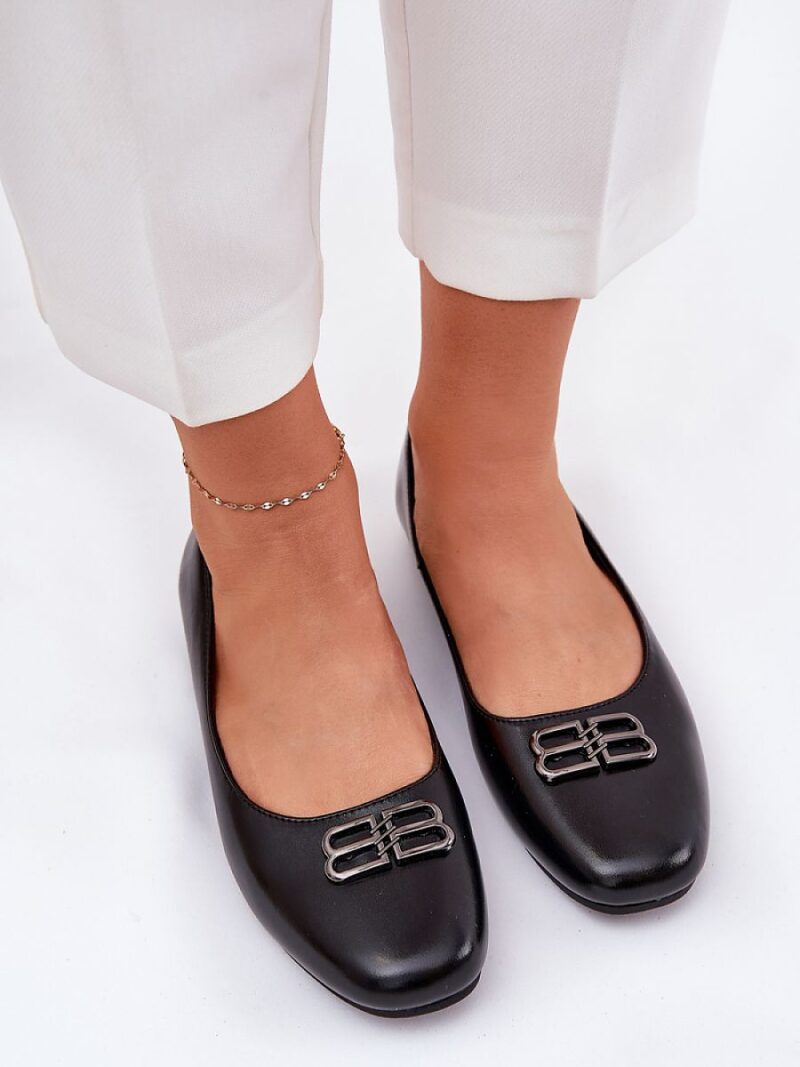 Baleriny Model Vinceza 62206 Black - Step in style - obrazek 3
