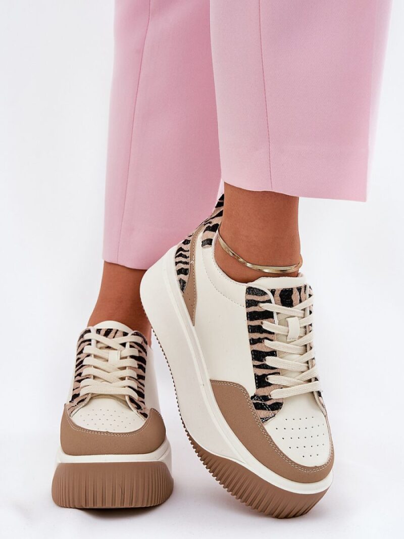 Buty Sportowe Model Tamorniel PL359 Zebra Beige - Step in style - obrazek 3
